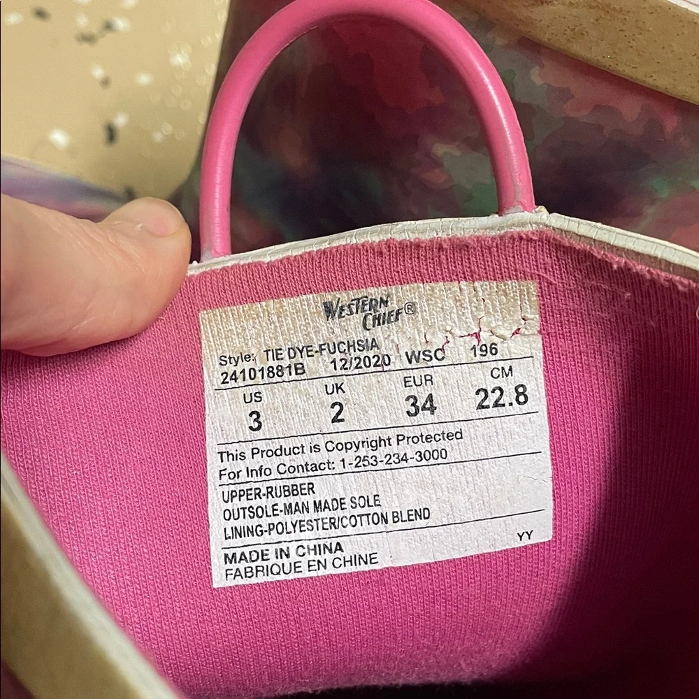🖤5/$25 fits 5 womens Colorful Tie Dye pink Rain Boots western chief